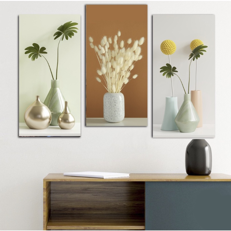 Hiasan dinding rumah | Hiasan rumah - 3D vas aesthetic walldecor
