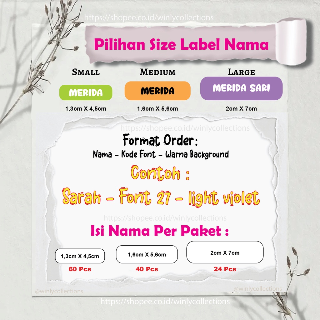 Jual CUSTOM NAMA LABEL KAOS ANAK SERAGAM SEKOLAH STIKER SABLON SETRIKA
