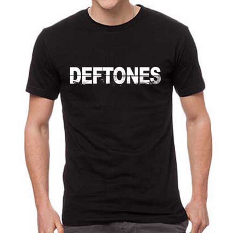 T-shirt Deftones Noir 100% Coton - Coupe Régulière, Impression Graphique, Tailles S à XL, Neuf Sans étiquette