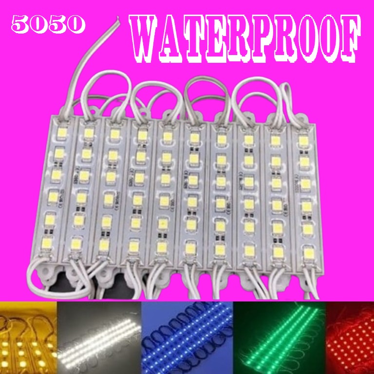 Jual Led modul Strip 6 Mata Smd 5050 Lampu Waterproof 6 Mata 12 Volt ...