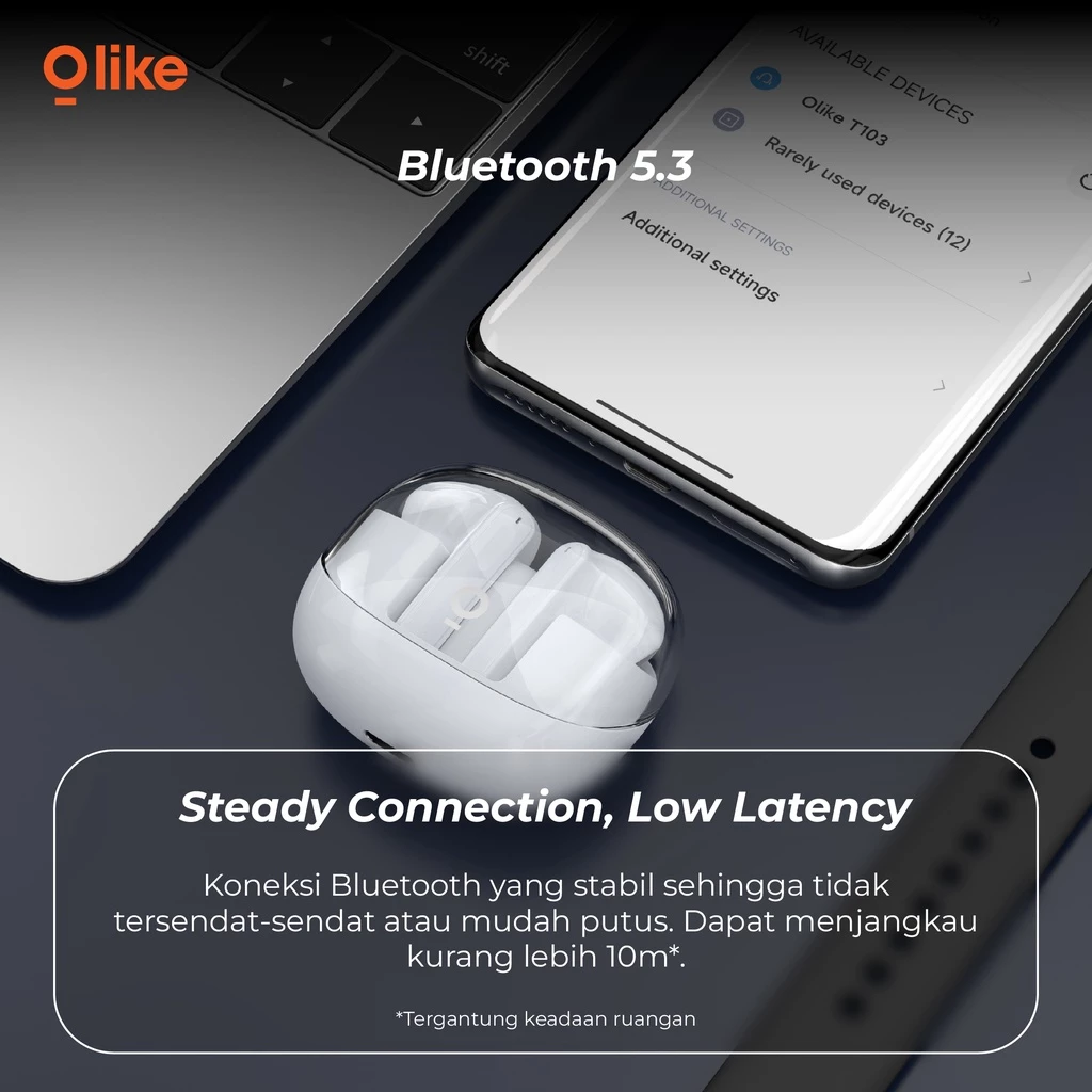 OLIKE TRUE WIRELESS BLUETOOTH EARPHONE EARBUDS TWS HEADSET T103 - LIVE
