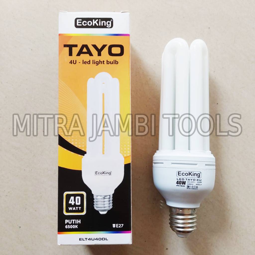 Jual LAMPU TAYO ECOKING 40 WATT LED JARI 4U PUTIH TERANG | Shopee Indonesia