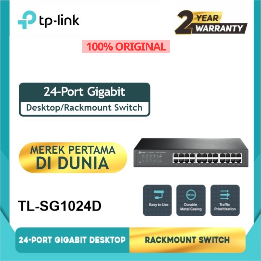 Jual TP-LINK TL-SG1024D 24 Port Gigabit Desktop Switch | Shopee Indonesia