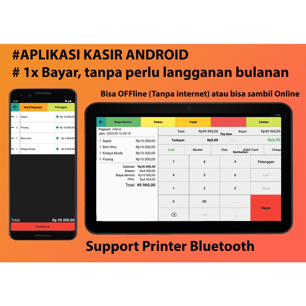 Jual Aplikasi Kasir Android Untuk Usaha Retail Dan Toko Bisa Cetak Struk Mini Dan Cukup 1x Bayar 0826