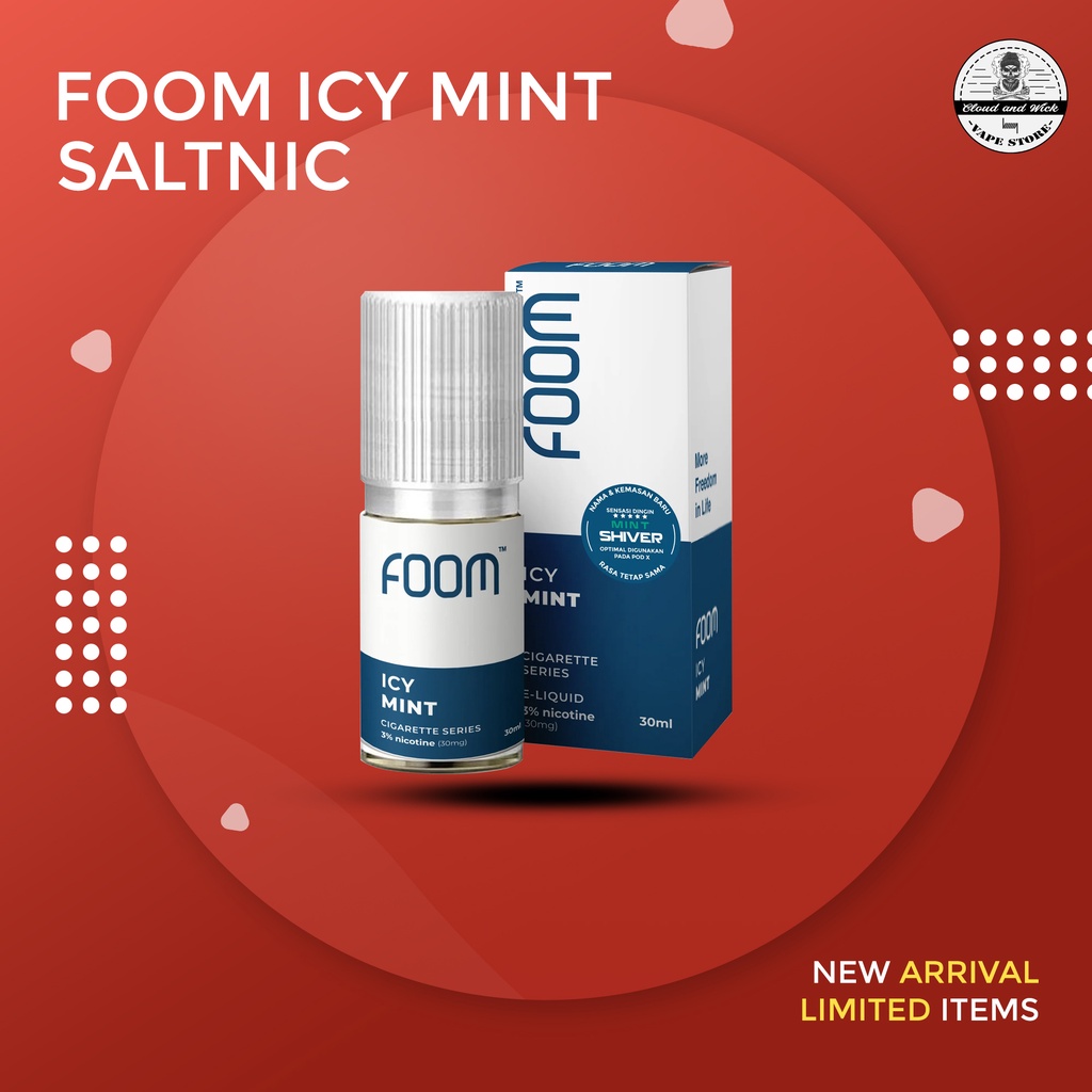 Jual LIQUID FOOM ICY MINT SHIVER SALTNIC 30ML 30MG | Shopee Indonesia