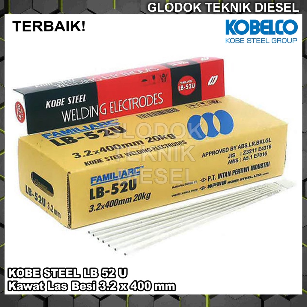 Jual Kawat Las Besi KOBELCO KOBE STEEL LB52U 3.2 X 400 Mm 5 KG LB 52 U ...