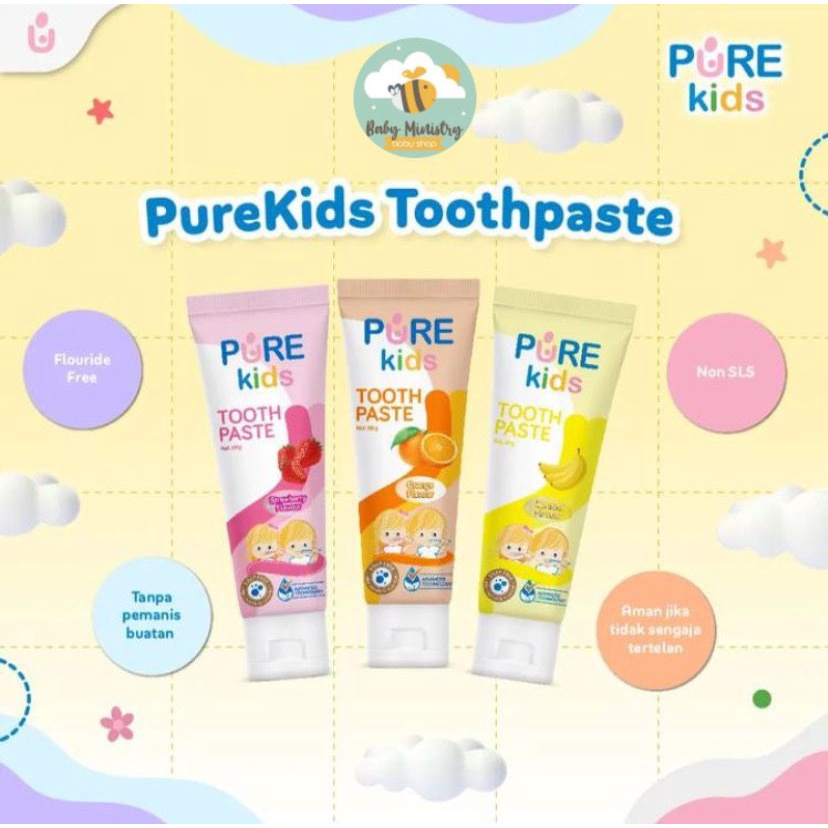 Jual (BEST SELLER!!) PURE KIDS TOOTHPASTE ( 50GR ) AMAN JIKA TERTELAN ...