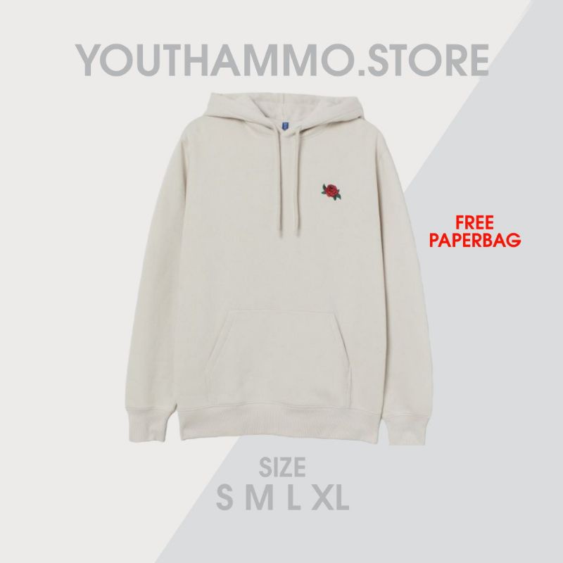 H and m hot sale rose hoodie