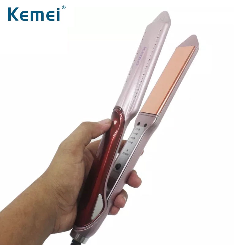 Jual KEMEI Catokan Rambut Kemei KM 471 Catok Plat Gold Temperatur