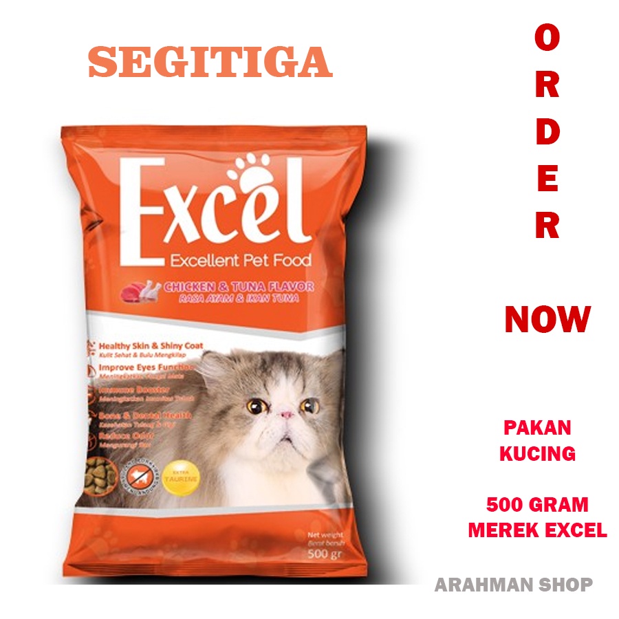 Jual Makanan Kucing Excel - Pakan Kucing Ikan Tuna Ayam Lengkap