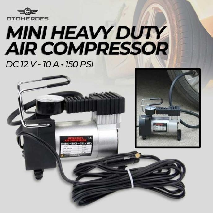 Jual Kompresor Angin Mini Heavy Duty Air Compressor Dc 12V 150 Psi