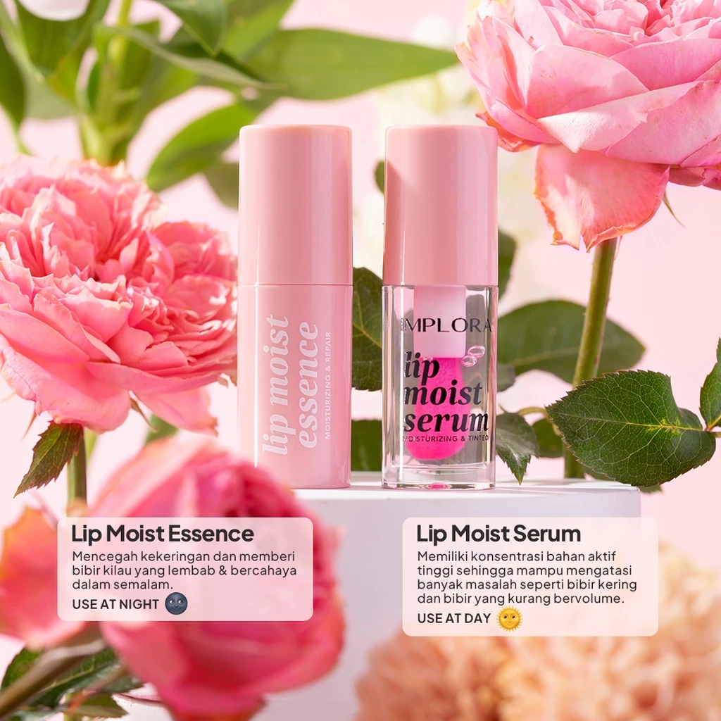Implora Lip Moist Blooming Duo: Lip Balm dan Lip Tint untuk Kelembapan Bibir