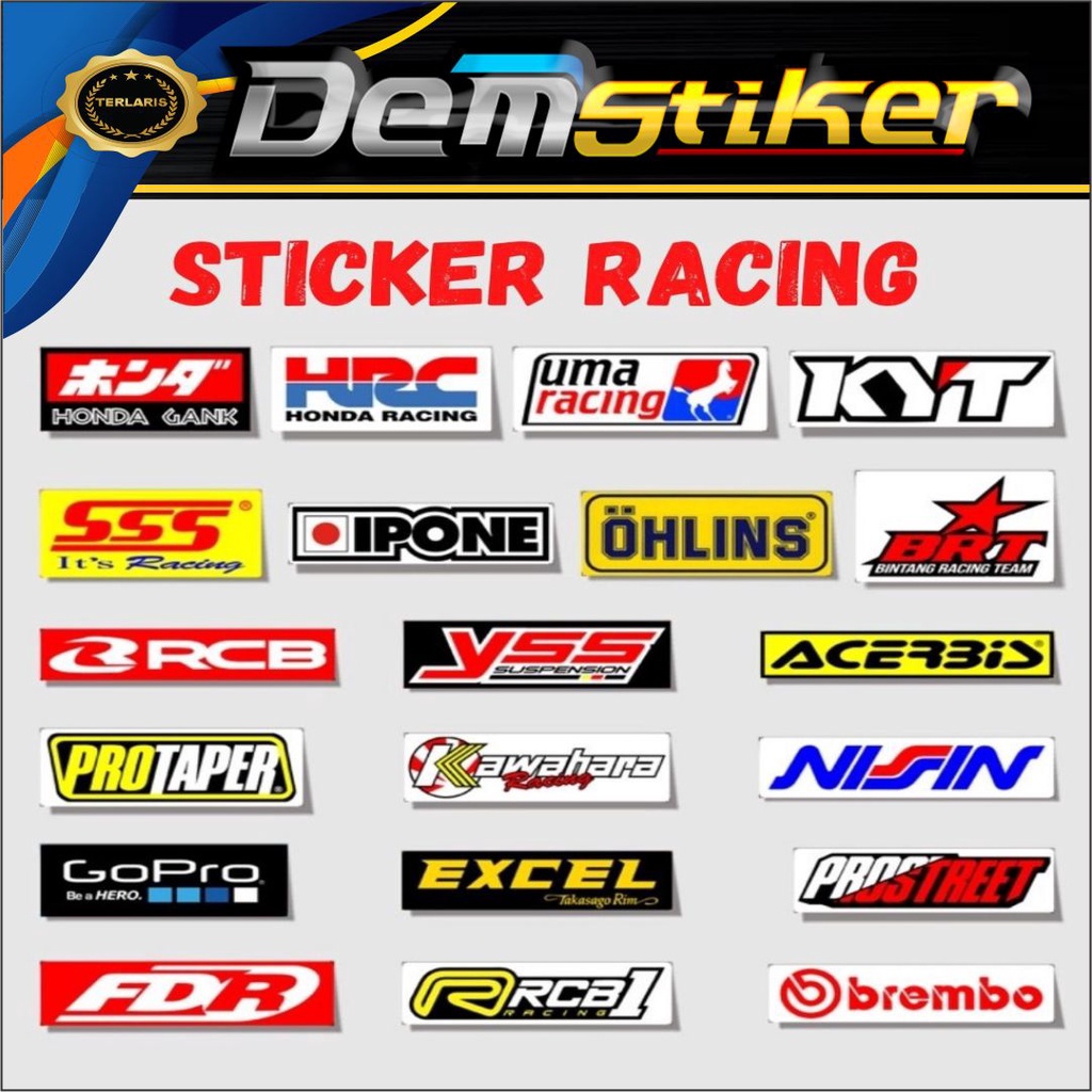 Jual STIKER LOGO RACING MURAH STIKER PRINTING | Shopee Indonesia