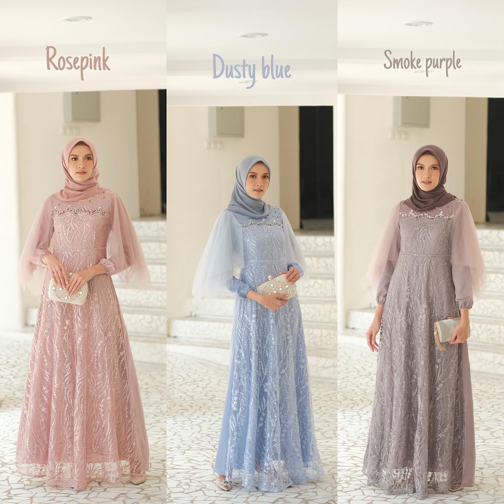 Jual Gamis Brukat Luna Gaun Maxi Dress Brukat Termurah | Shopee Indonesia