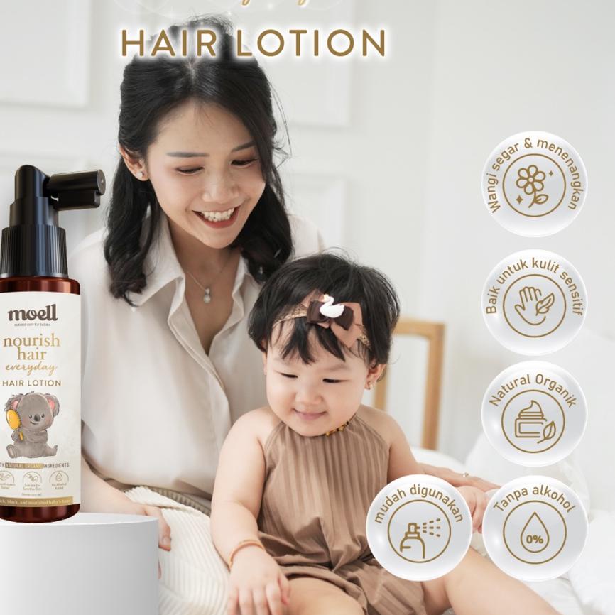 Jual 12.12 SALE Moell Nourish Hair Everyday - Hair Lotion 100ml / Hair ...