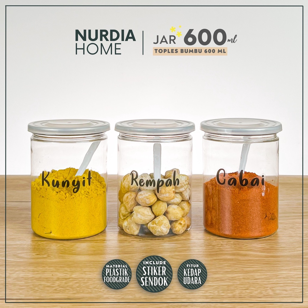 Jual Toples Bumbu Dapur Ml Nurdia Home Tempat Bumbu Dapur Wadah