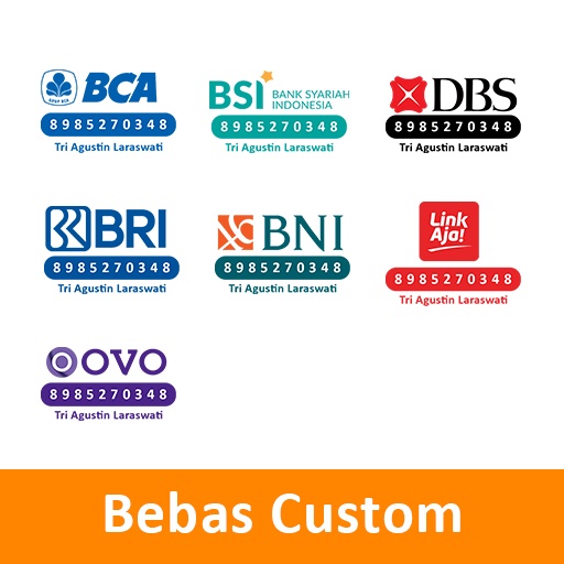 Jual STIKER REKENING | CUSTOM STICKER WHATSAPP | Shopee Indonesia