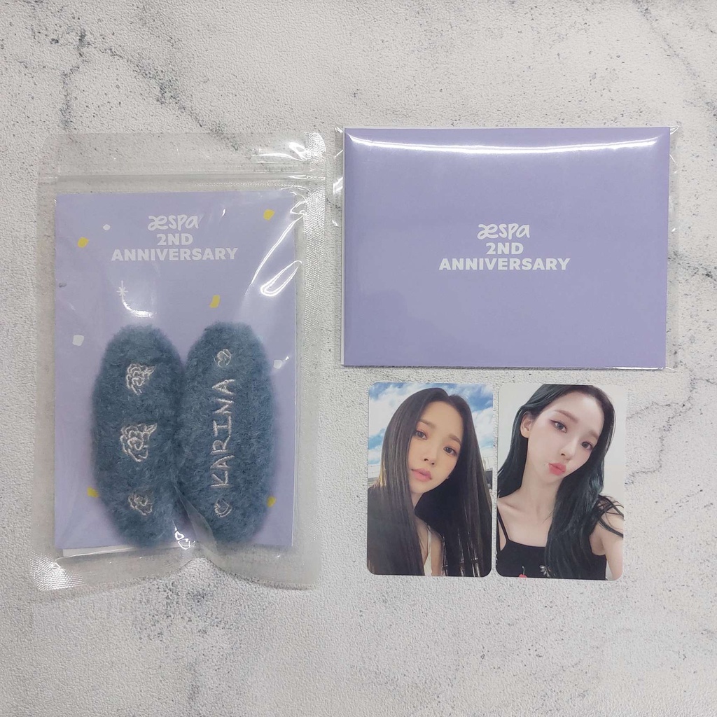 Jual Aespa 2nd Anniversary Hair Pin Set Birthday Card