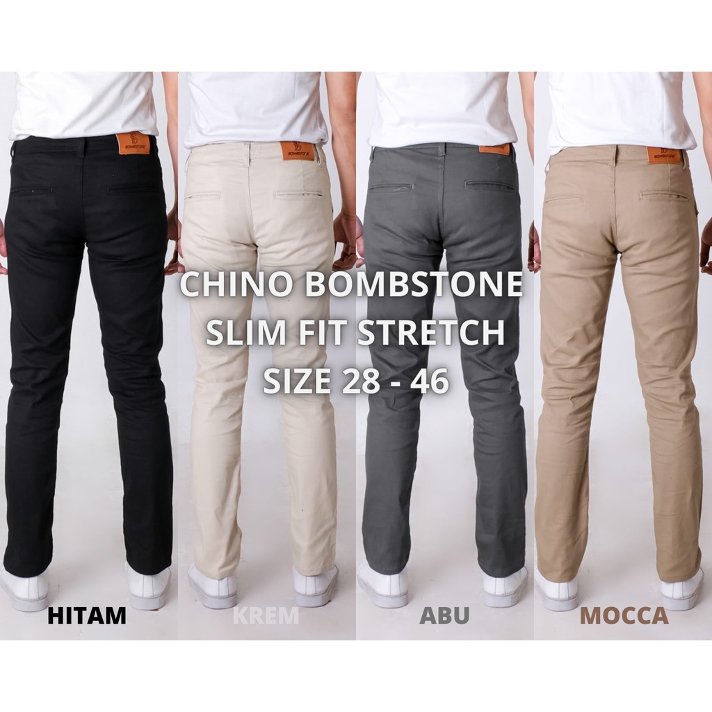 Jual Celana Chinos Pria Original Celana Panjang Chino Slimfit Stretch Shopee Indonesia