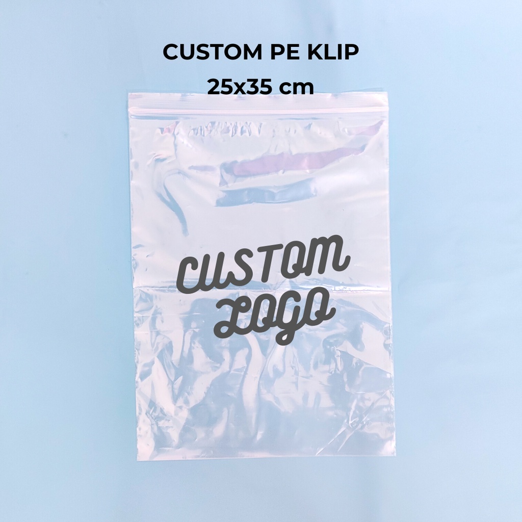 Jual Custom Pe Klip 25x35 Cm Bening Transparan Sablon Shopee Indonesia 7213