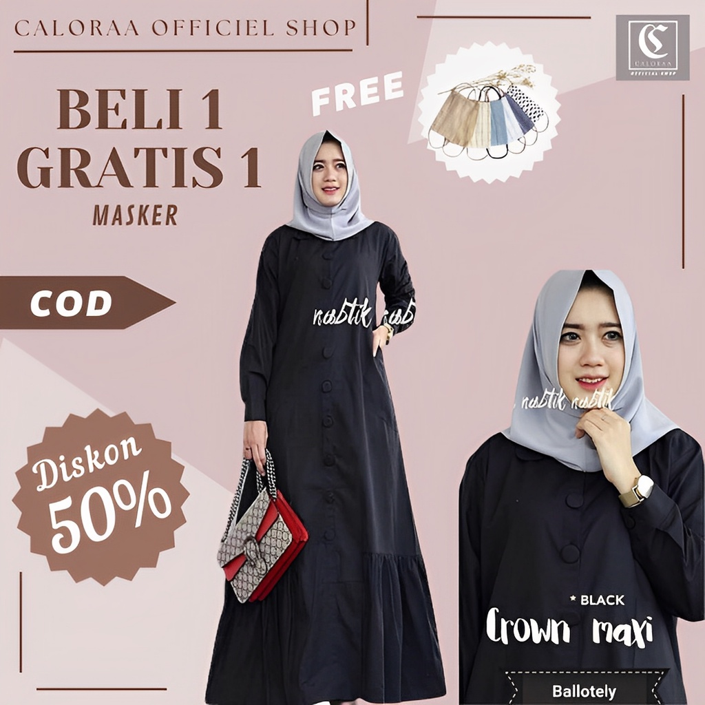 Jual Crown Maxy Baju Bju Gamis Games Gsmis Lebaran Wanita Import Mewah