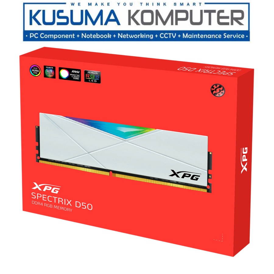 Jual ADATA XPG SPECTRIX D50 16GB 8x2 DDR4 RGB White 3600MHz | Shopee ...