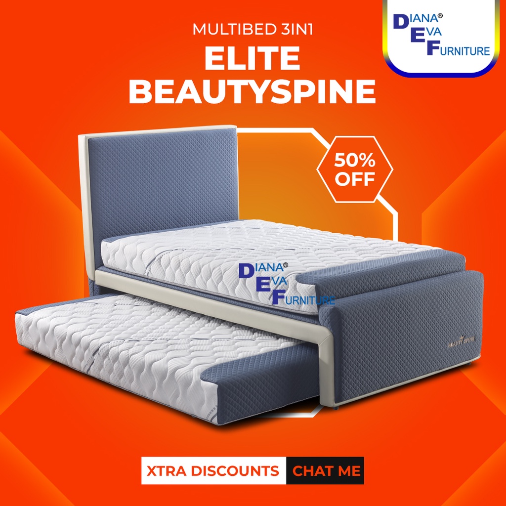 Jual Elite 3in1 Beauty Spine Full Set Kasur Springbed Shopee Indonesia