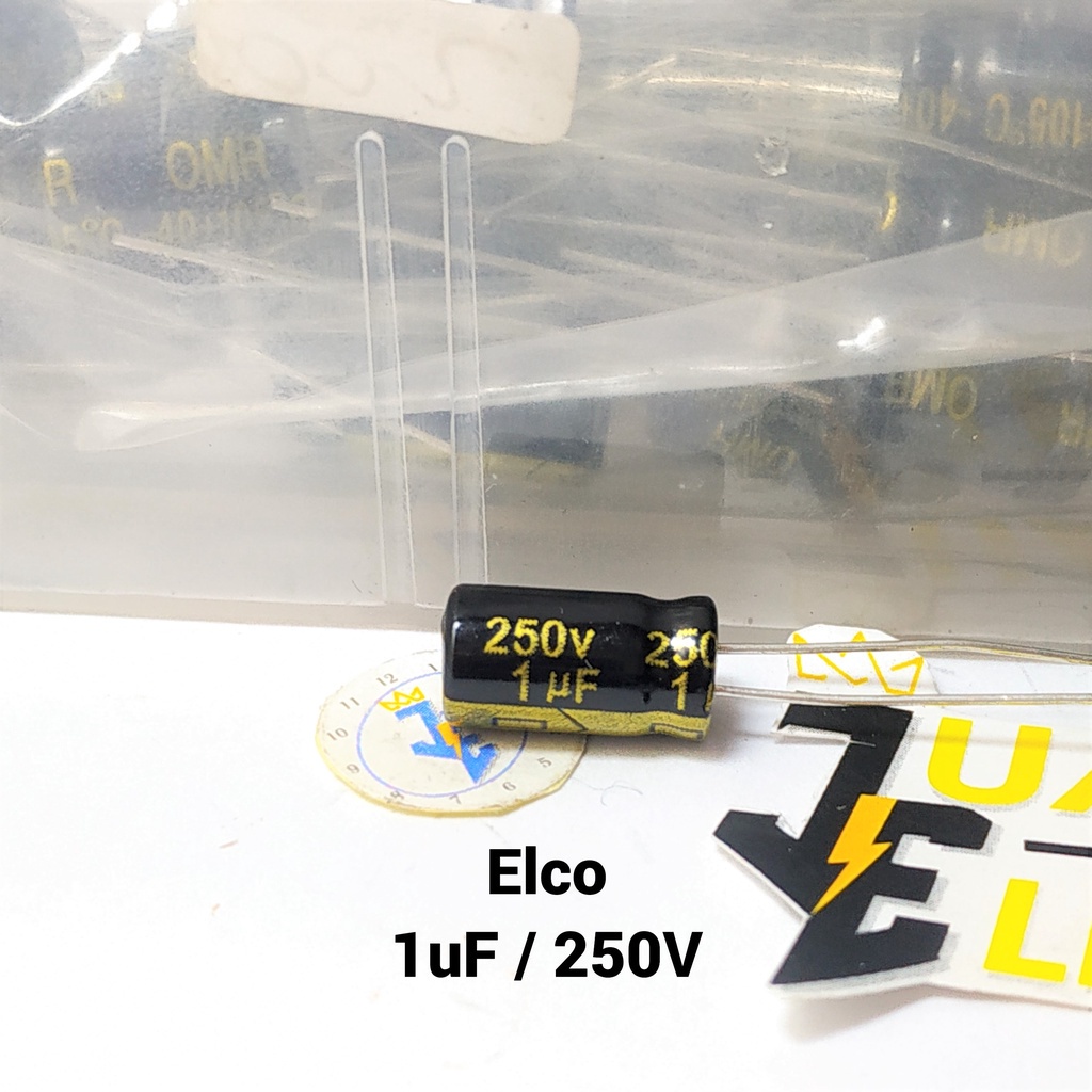 Jual Kapasitor Elco 1uf 250v 1 Pcs Elko 1 Uf 250 Volt Omr Shopee Indonesia 3770