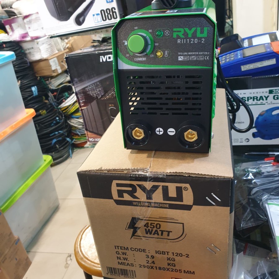 Jual Mesin Las Listrik 450 Watt Ryu Trafo Las Listrik Travo Welding Inverter Igbt 120 Tekiro 0491