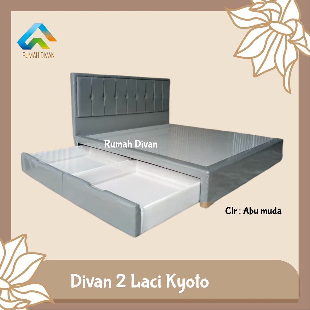 Jual Tempat Tidur Divan Dipan 2 Laci Besar Bisa Pilih Motif Dan Warna Ranjang Alas Kasur 4728