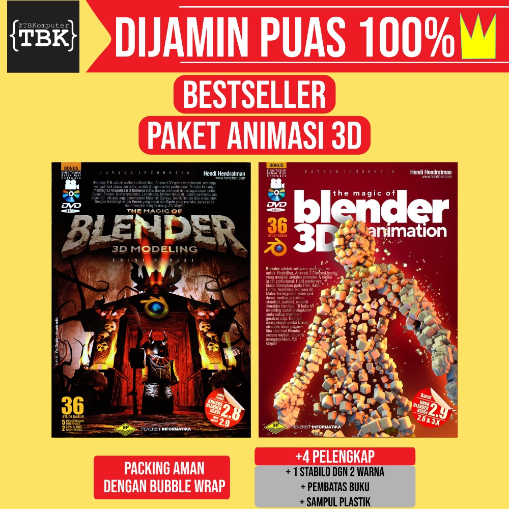 Jual Paket Bestseller Buku Blender D Modelling Dan Animation Shopee