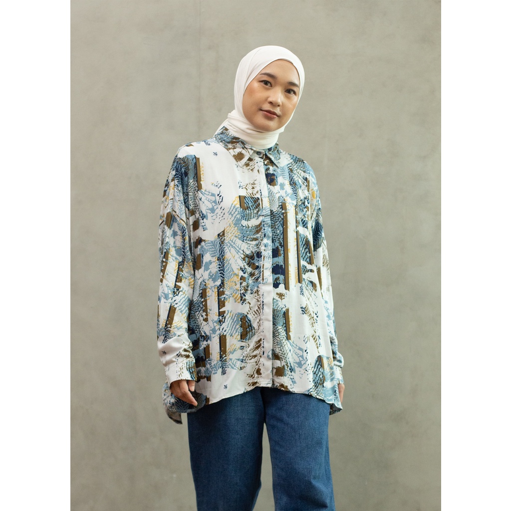 Jual Ixora Sano Oversized Shirt - Kemeja Wanita Oversized Lengan ...