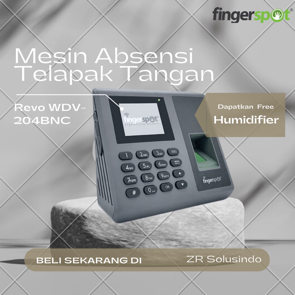 Jual Mesin Absensi Sidik Jari Dan Telapak Tangan Fingerspot Revo Bnc Wireless Absensi Online