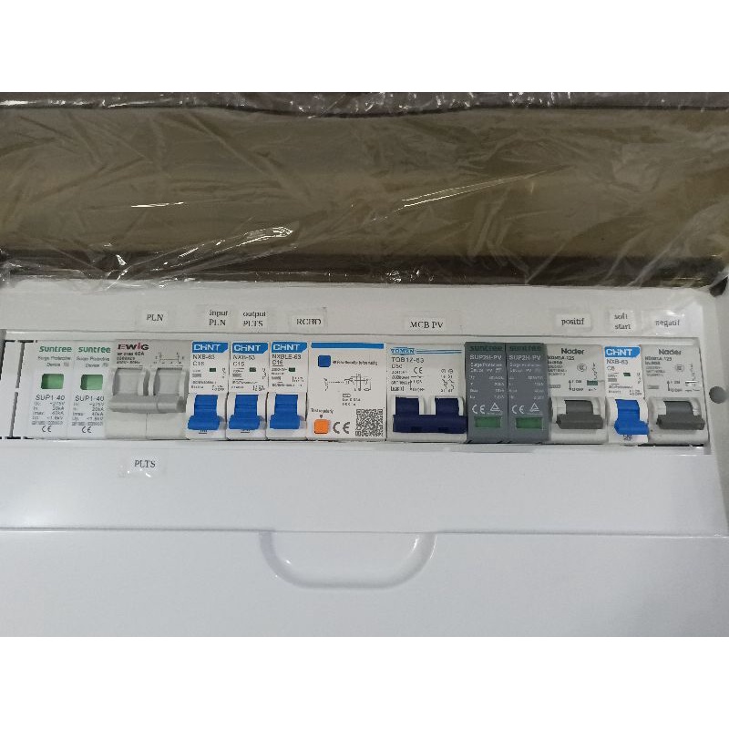 Jual paket box panel PLTS dengan MCB, RCBO, SPD AC, SPD DC, CoS, MCB PV ...