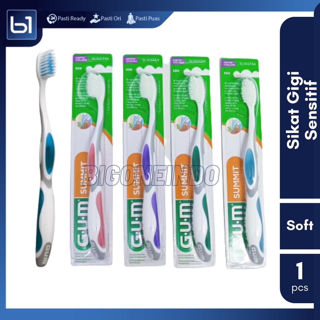 Jual GUM SUMMIT Toothbrush 509, Sikat Gigi Gusi Sensitif, GUM Sikat