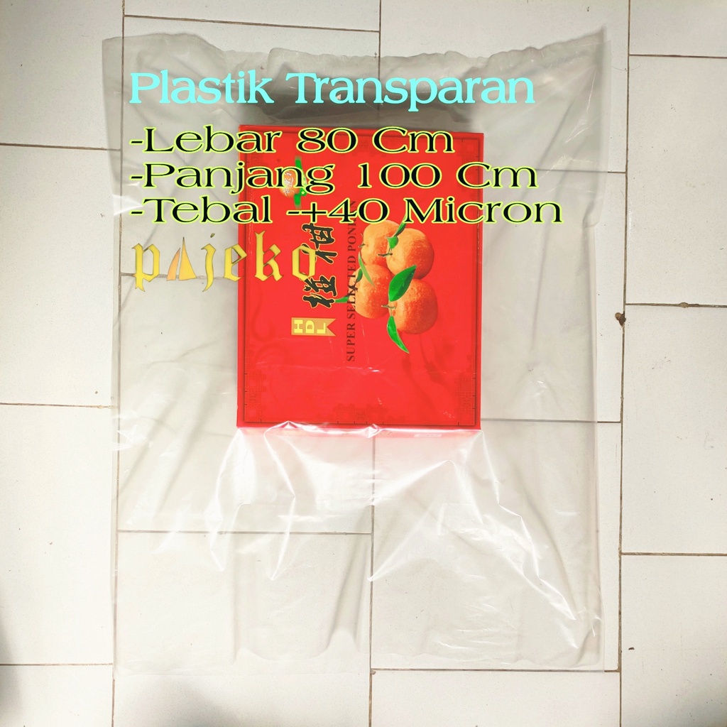 Jual Kantong Plastik Sampah Transparan 80 X 100 Cm Tebal 40 Micron ...