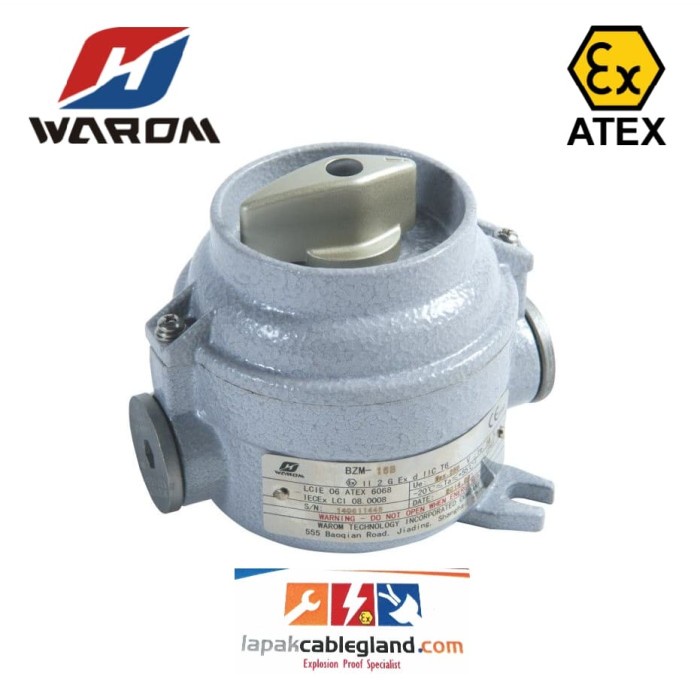 Jual Exd Exproof Switch On/Off Warom Bzm 16A Aluminium Casting Atex ...