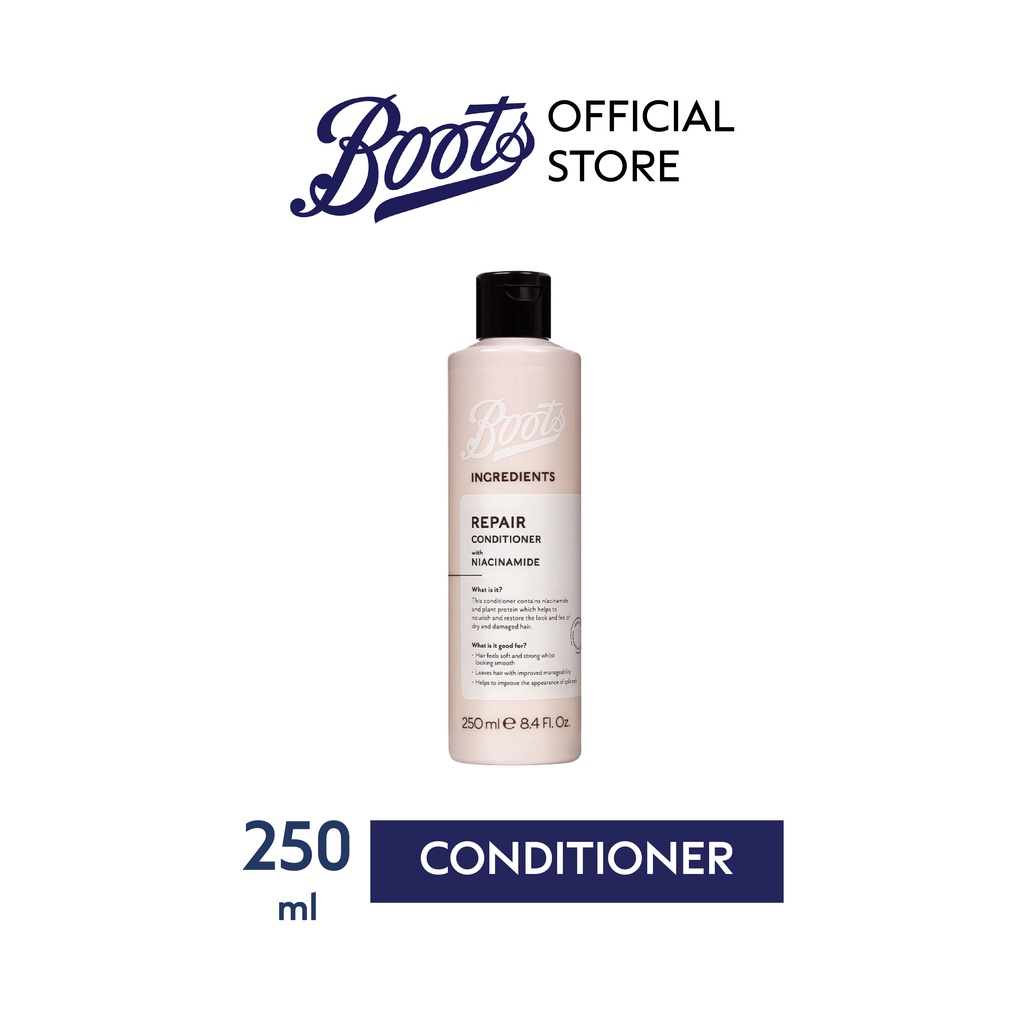 Jual BOOTS INGREDIENTS REPAIR CONDITIONER WITH NIACINAMIDE 250 ML