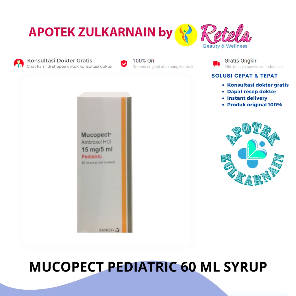 Jual MUCOPECT PEDIATRIC 60 ML SYRUP Sirup Batuk Anak Ambroxol Batuk ...