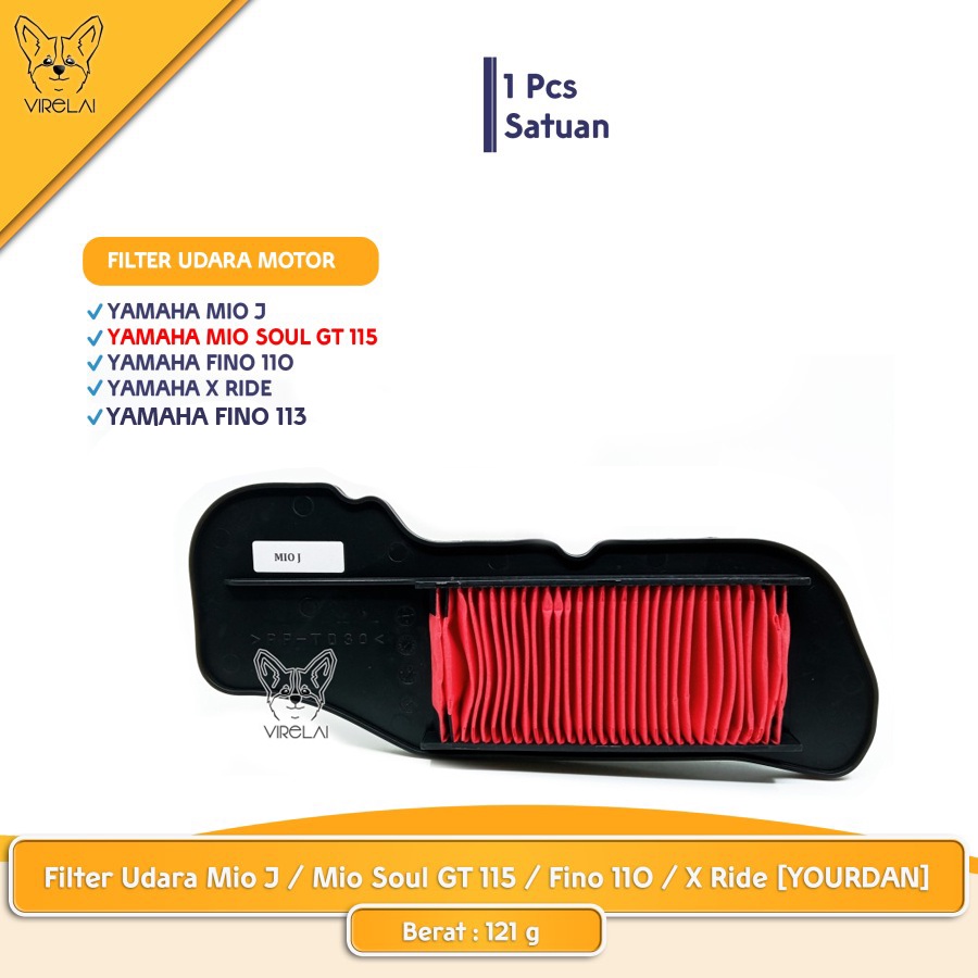 Jual Filter udara Mio J / Mio Soul GT 115 / Fino 110 / X Ride 115