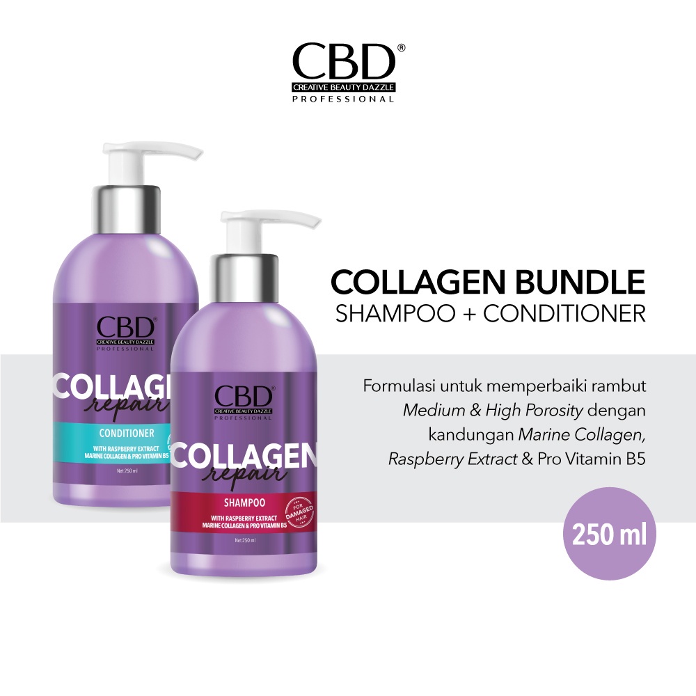 Jual CBD Professional Collagen Repair Shampoo / Conditioner 250 ML ...