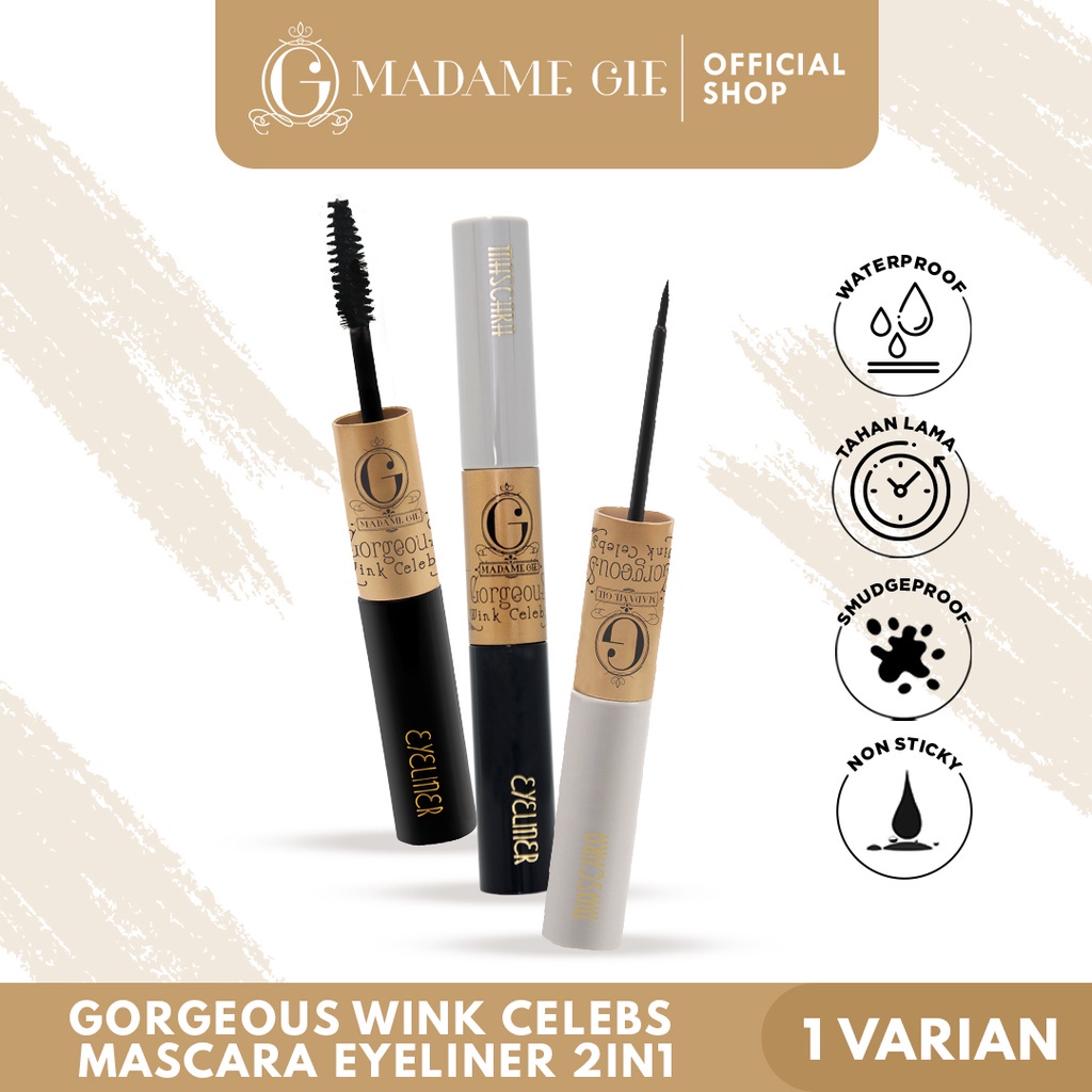 Jual ORIGINAL Madame Gie Wink Celebs Mascara Eyeliner 2 in 1