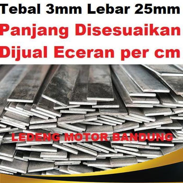 Jual Besi Plat Strip Polos Ketebalan 3mm Panjang Custom Sesuai Dg