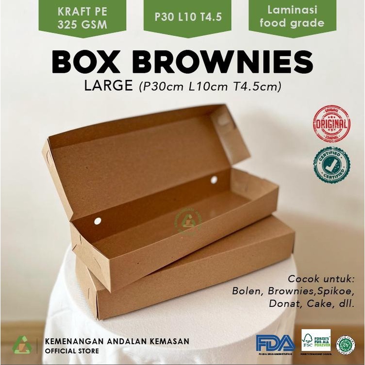 Jual Box Brownies Dus Brownies 30x10x45 Kemasan Brownies Laminasi Food Grade Wajib 3045