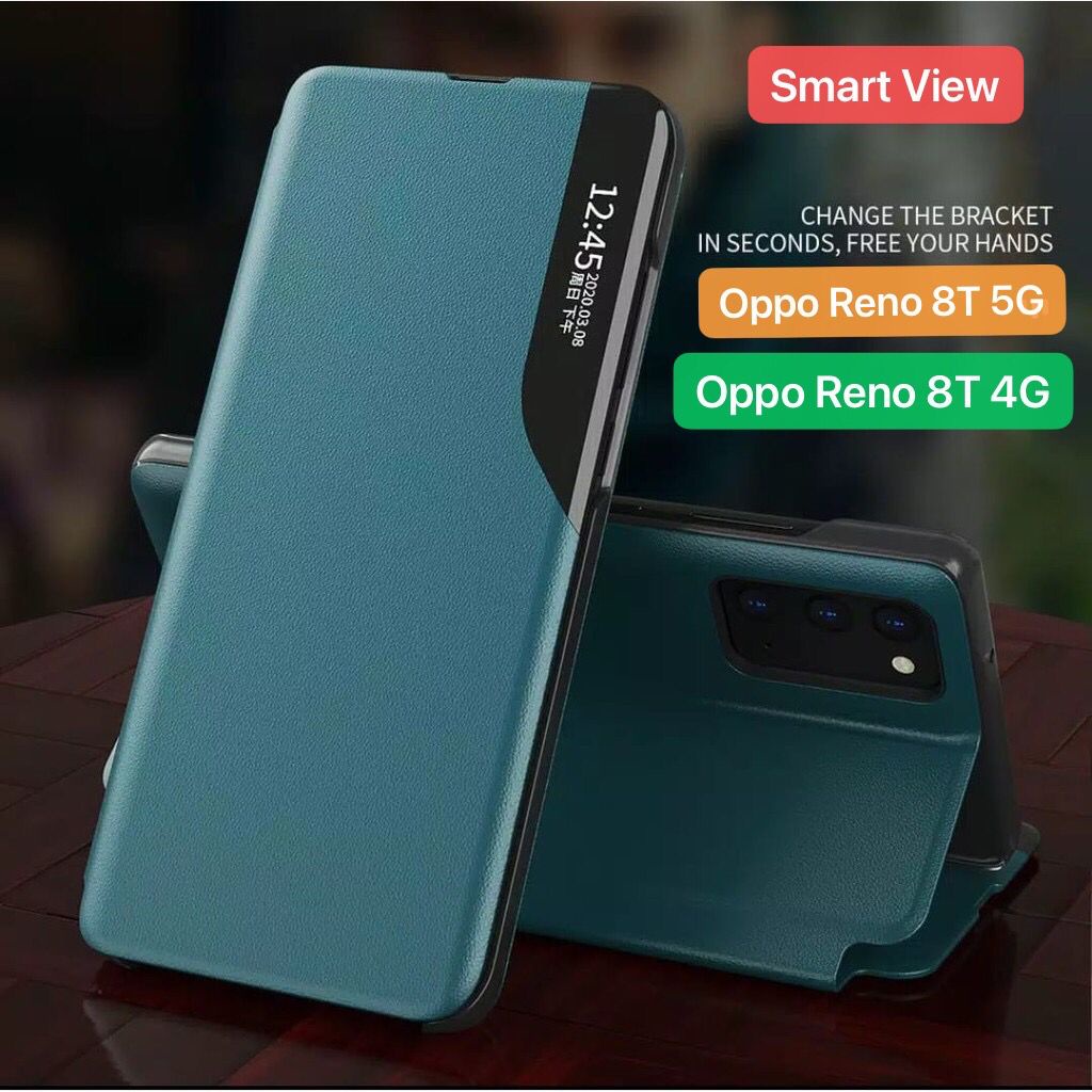 Jual Casing Oppo Reno 8T 4G 5G Smart View Flip Cover Motif Kulit ...