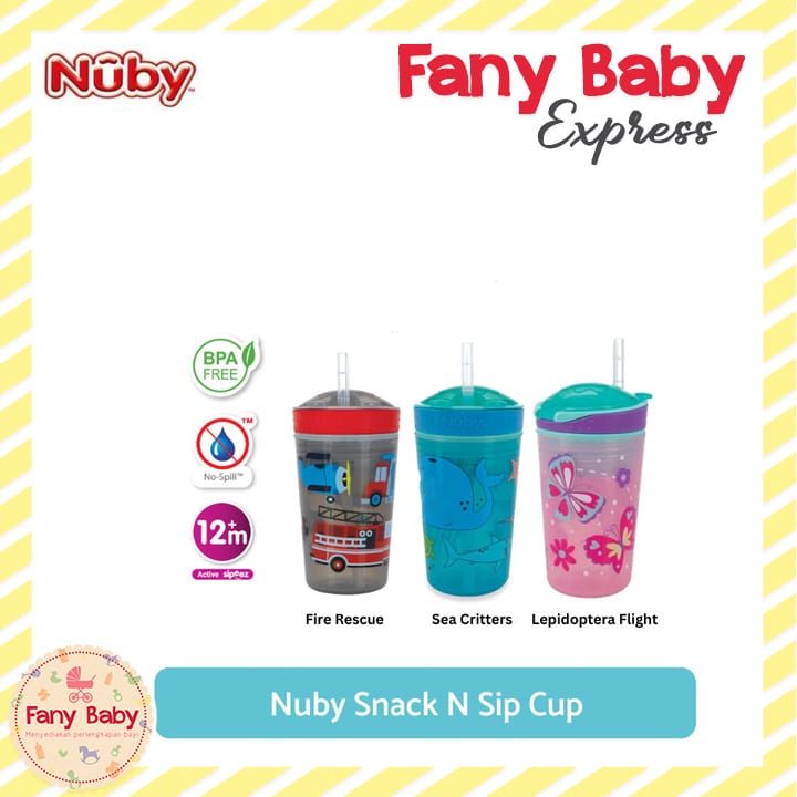 NUBY SNACK N SIP CUP WITH STRAW
