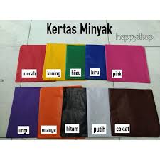 Jual Lembar Kertas Minyak Warna X Cm Shopee Indonesia