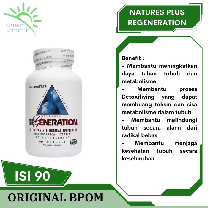 Jual Natures Plus Regeneration 90 Softgels Nature's | Shopee Indonesia