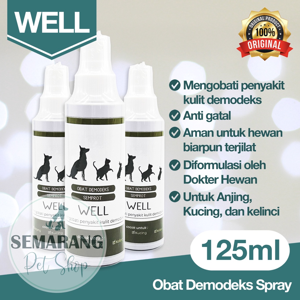Jual OBAT DEMODEKS KUCING ANJING | WELL Obat Demodeks Semprot Hewan ...