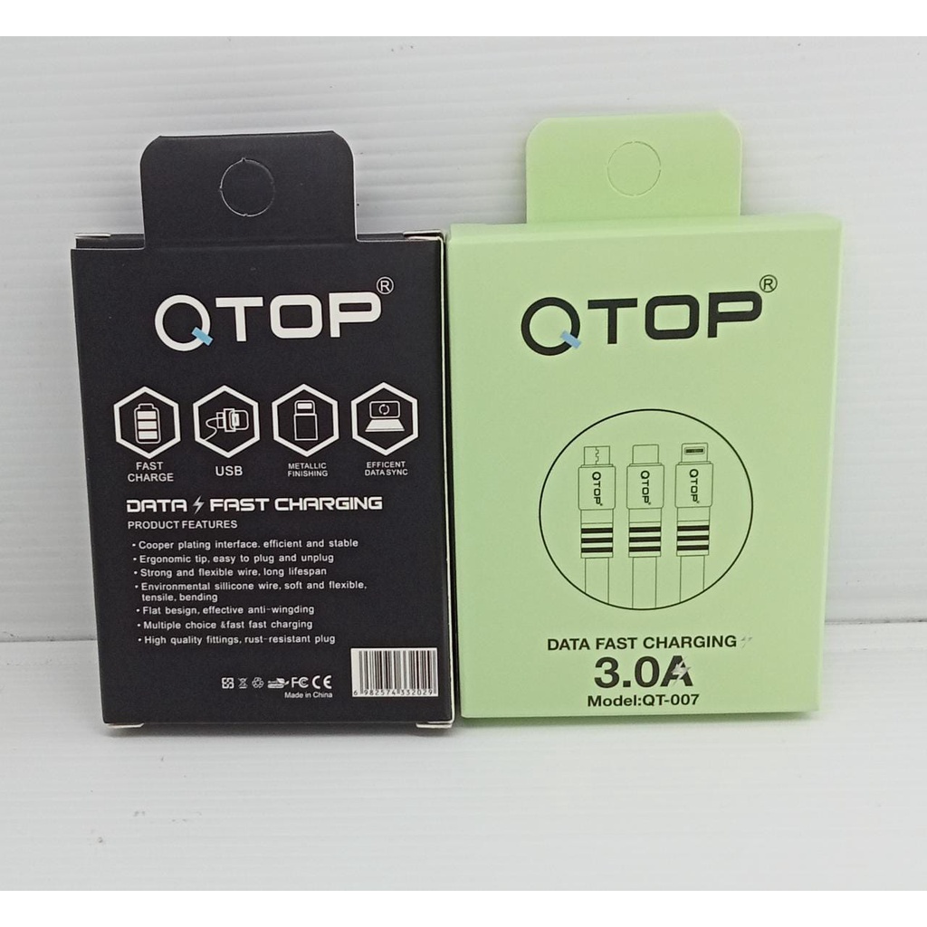 Jual Qtop Data Kabel Type C QT 007 Macaron 3.A Suport Fast Charging ...